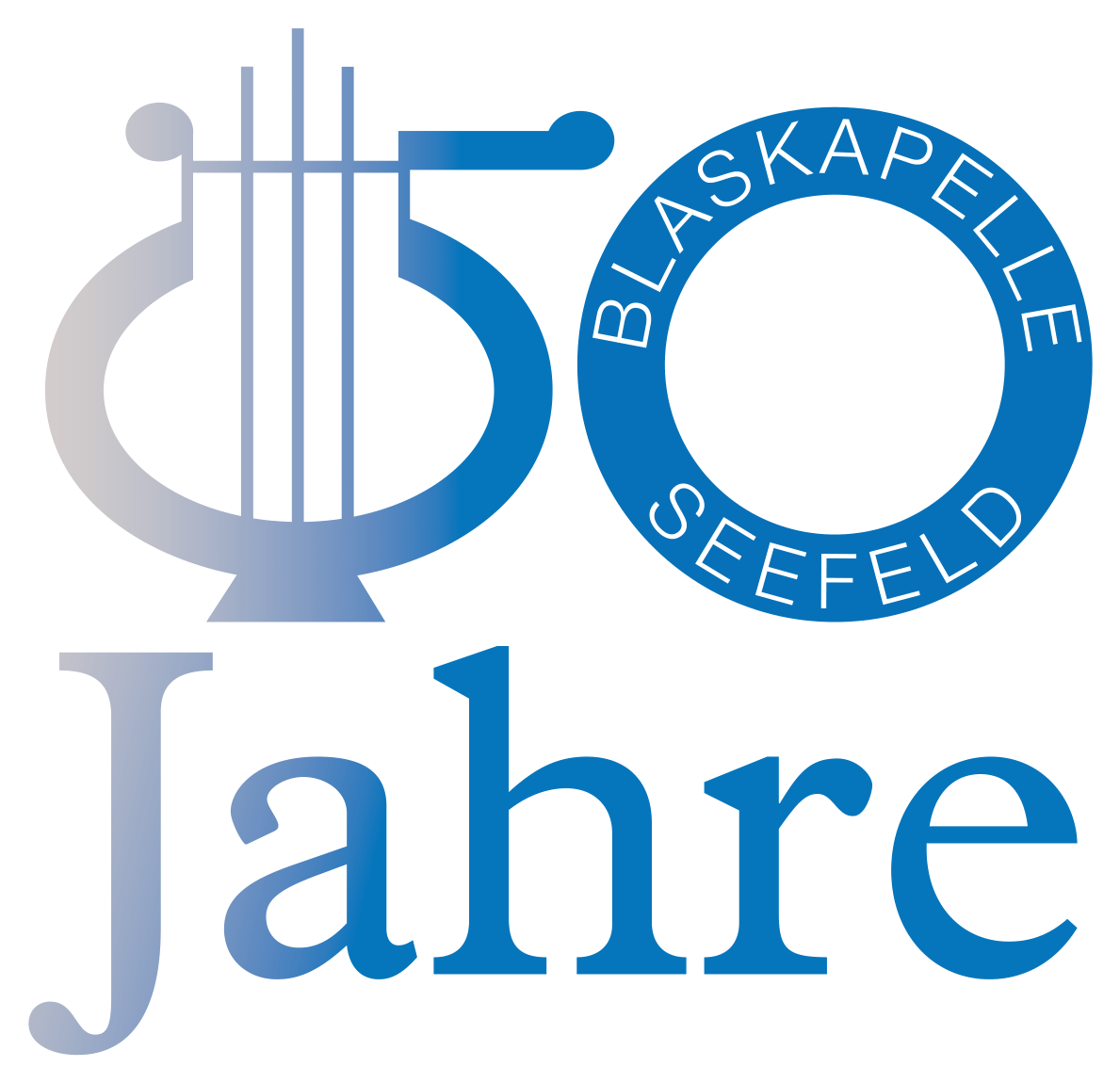 50 Jahre – Jubiläumslogo der Blaskapelle Seefeld