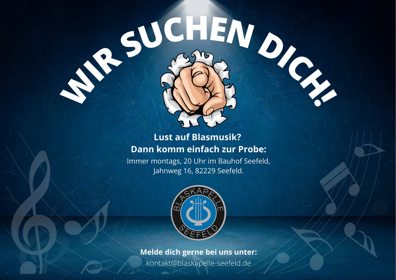 Wir suchen dich – Lust auf Blasmusik? Komm zur Probe!